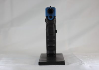 Patriot Blue Cerakote slide on Glock 17