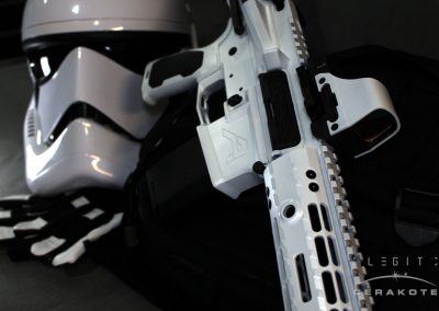AR-15 PDW in Stormtrooper White Cerakote